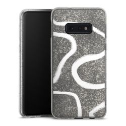 Silikon Glitter Case transparent-silber