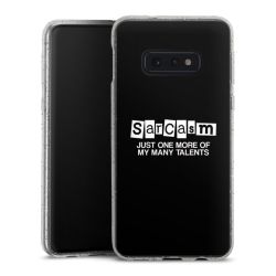 Silikon Glitter Case transparent-silber