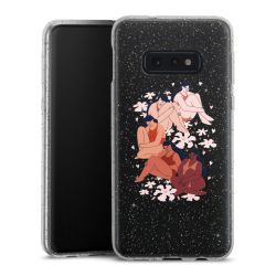 Silicone Glitter Case silver glitter