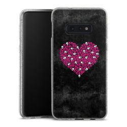 Silicone Glitter Case silver glitter