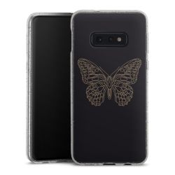 Silikon Glitter Case transparent-silber