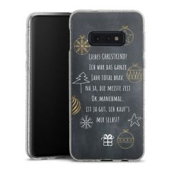 Silikon Glitter Case transparent-silber