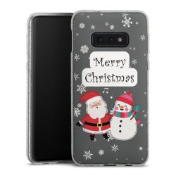 Silicone Glitter Case silver glitter