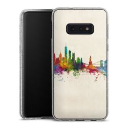 Silikon Glitter Case transparent-silber