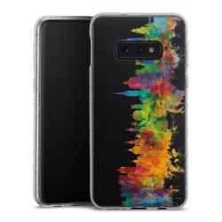 Silikon Glitter Case transparent-silber