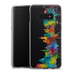 Silikon Glitter Case transparent-silber