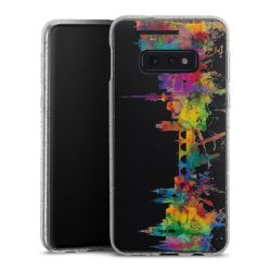 Silikon Glitter Case transparent-silber