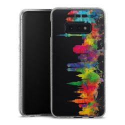 Silikon Glitter Case transparent-silber