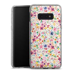 Silicone Glitter Case silver glitter