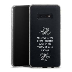 Silikon Glitter Case transparent-silber