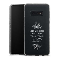 Silikon Glitter Case transparent-silber