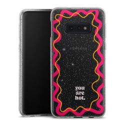 Silikon Glitter Case transparent-silber