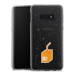 Silikon Glitter Case transparent-silber