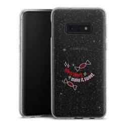 Silikon Glitter Case transparent-silber