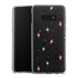 Silikon Glitter Case transparent-silber