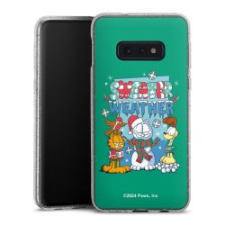 Silikon Glitter Case transparent-silber