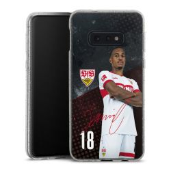 Silikon Glitter Case transparent-silber