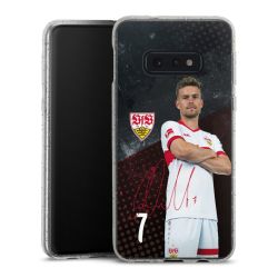 Silikon Glitter Case transparent-silber