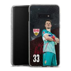 Silikon Glitter Case transparent-silber