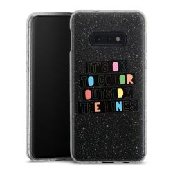 Silikon Glitter Case transparent-silber