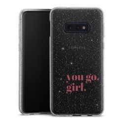 Silikon Glitter Case transparent-silber