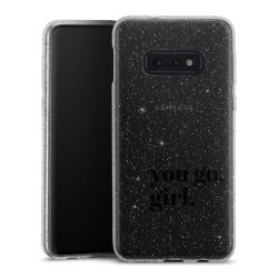 Silikon Glitter Case transparent-silber