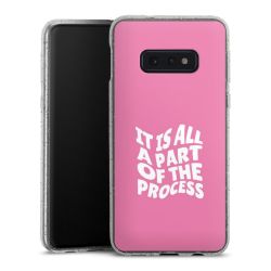 Silikon Glitter Case transparent-silber