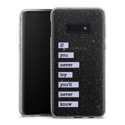 Silikon Glitter Case transparent-silber