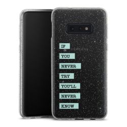 Silikon Glitter Case transparent-silber