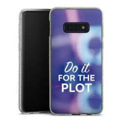 Silikon Glitter Case transparent-silber