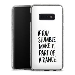 Silikon Glitter Case transparent-silber