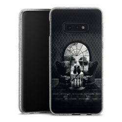 Silikon Glitter Case transparent-silber