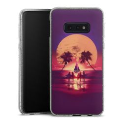 Silikon Glitter Case transparent-silber