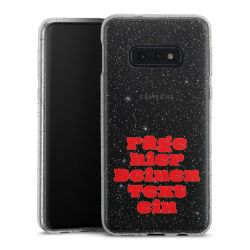 Silikon Glitter Case transparent-silber