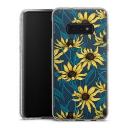 Silikon Glitter Case transparent-silber