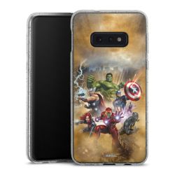 Silikon Glitter Case transparent-silber