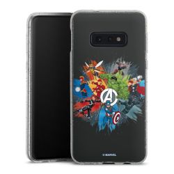 Silikon Glitter Case transparent-silber