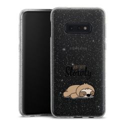 Silikon Glitter Case transparent-silber