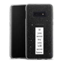 Silikon Glitter Case transparent-silber