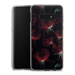 Silikon Glitter Case transparent-silber