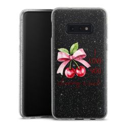 Silikon Glitter Case transparent-silber