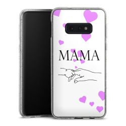 Silikon Glitter Case transparent-silber