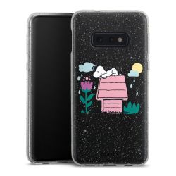 Silikon Glitter Case transparent-silber