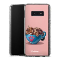 Silikon Glitter Case transparent-silber