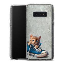Silikon Glitter Case transparent-silber