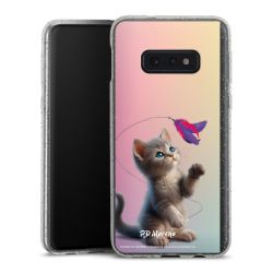 Silikon Glitter Case transparent-silber