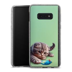 Silikon Glitter Case transparent-silber