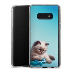 Silikon Glitter Case transparent-silber