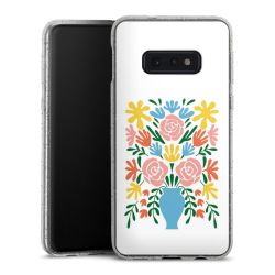 Silikon Glitter Case transparent-silber