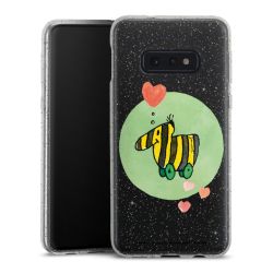 Silikon Glitter Case transparent-silber